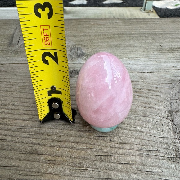 Rose Quartz Crystal Egg with Ring Holder - Picture 6 of 9